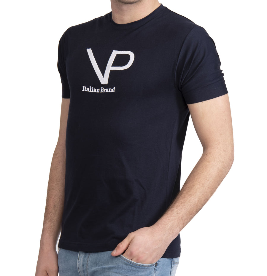 T-Shirt blu cotone VP ITALIAN BRAND