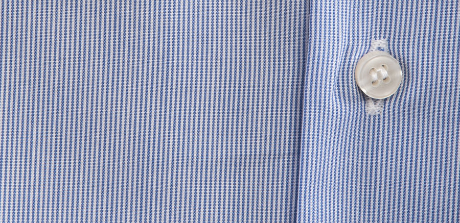 Camicia riga sottile azzurra PG in Cotone