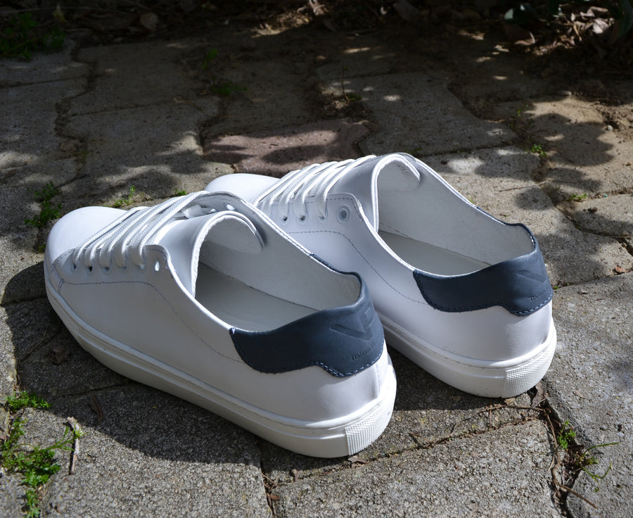 Sneakers D1212011U, scarpa pelle bianca VP