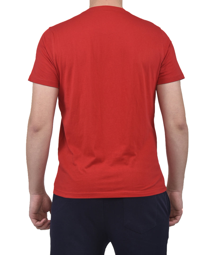 T-Shirt VP rossa con stampa colorata Italian Summer