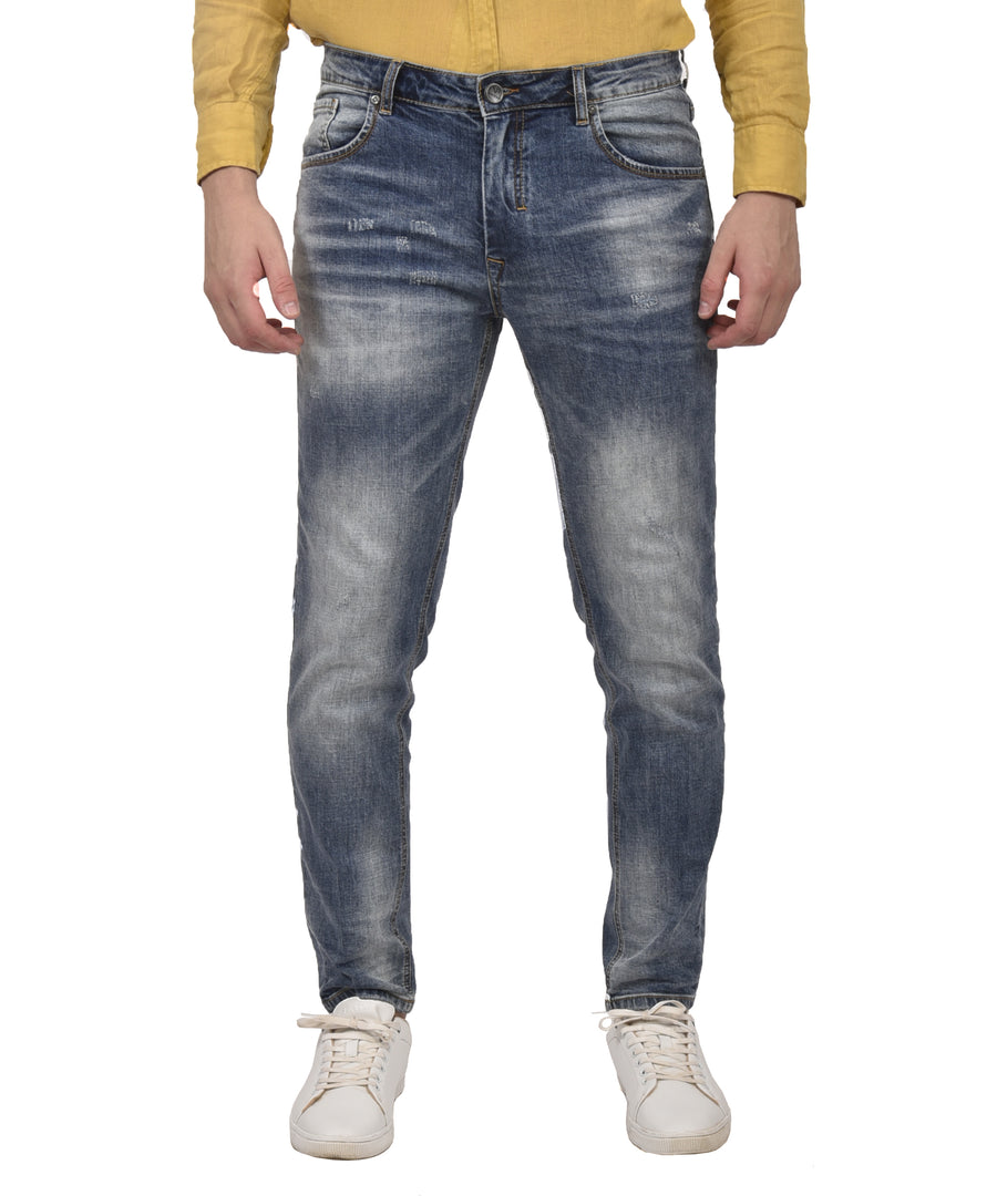 Jeans VP ITALIAN BRAND estivo 5 tasche, lavaggio chiaro effetto consumato