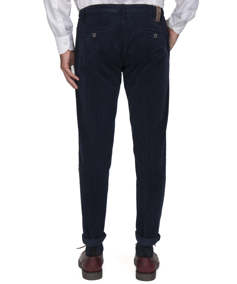 Pantalone VP728 velluto costa piccola : colore blu