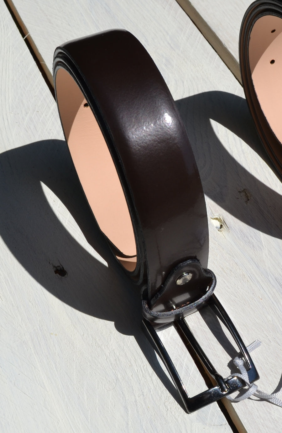 Cintura in pelle VP nera o marrone, Made in Italy