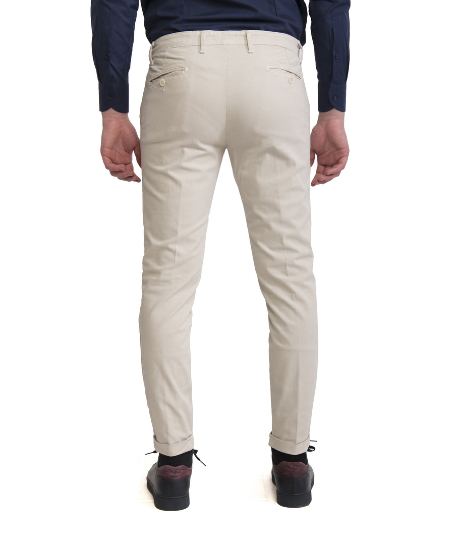 Pantalone cotone invernale elasticizzato VP beige chiaro