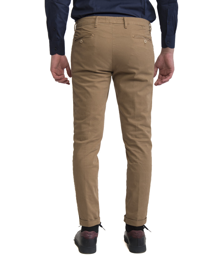 Pantalone cotone invernale elasticizzato VP cuoio